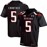 Texas Tech Red Raiders 5 Michael Crabtree Black College Football Jersey Dzhi,baseball caps,new era cap wholesale,wholesale hats